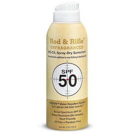 Rod & Rifle SPF 50 Spray Sunscreen - 5 oz Spray for Face and Body | Broad Spectrum | Water-Resistant | Invisible for Hunting and Fishing