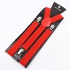 Adjustable Solid Color Polyester Suspenders for Adult Pants, Shirts and