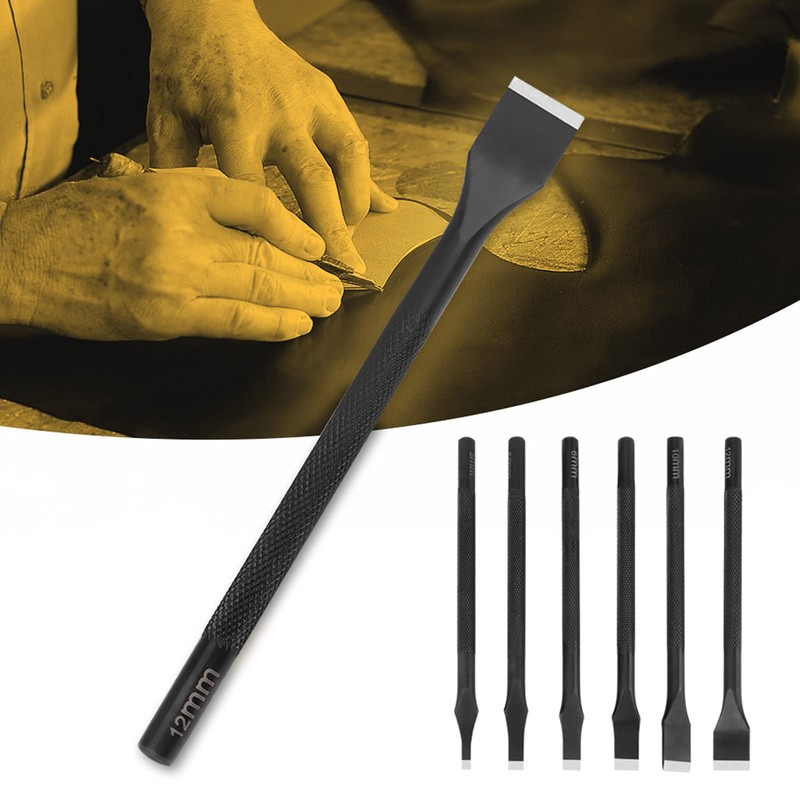 Leather Punch Tools, Metal 6Pcs Leather Straight Slot Punch for