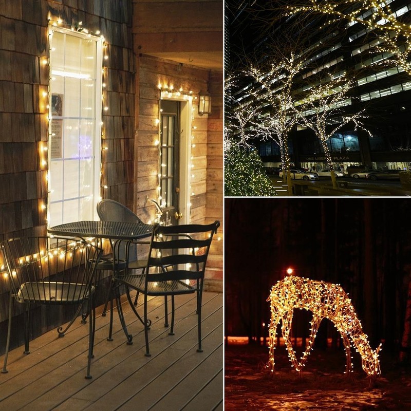 2 Pcs Long Solar String Lights Total 82FT 200LED Waterproof