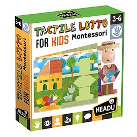 HEADU | Montessori Tactile Lotto for Kids - use the sense of touch to match the correct pieces | Educational Games & Puzzles | Ages 3-6 years