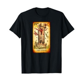 The Tower Vintage Tarot Card T-Shirt