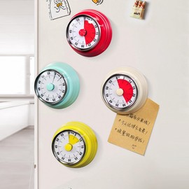 Tissting Mechanical Kitchen Timer, Countdown Timer Visual Timer Management Cooking Magnetic Timer Clock 60 Minutes Rotating Egg Timer for Cooking Classroom Fitness (Yellow)