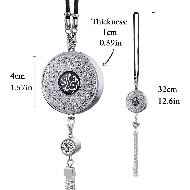 Zinc Alloy Arabic Calligraphy car air freshener Hanging Ornament Double