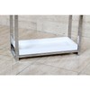 Kingston Brass SCC8261 Pedestal 2-Tier Steel Construction Towel-Rack with Wooden