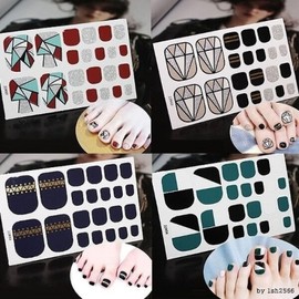 Paddy nail self-stick nail 3 seconds trendy art paddy sticker nail art self-nail paddy nail sticker - JJ037 / 패디네일 셀프 붙이는네일 3초 트렌디아트패디스티커 네일아트 셀프네일 패디 네일스티커 - JJ037