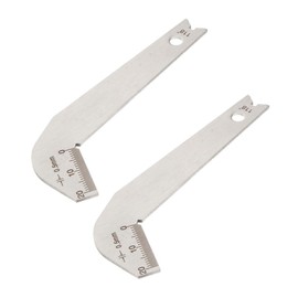 Ipetboom 2Pcs Stainless Steel Drill Gauge Angle Measurement Tool for Woodworking DIY High Precision Drill Bit Gauge for Accurate Measurements Reliable