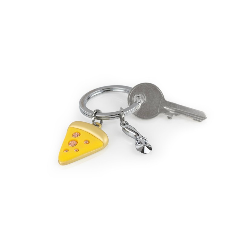 O meta[l]morphose METALMORPHOSE Pizza Keyring - Gift for Men, Gift