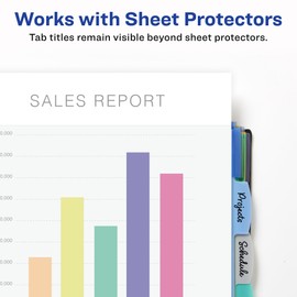 Avery 16183 Separador Borrable Writeon, Plástico Durable con Bolsas Expandibles, Tamaño Carta 5 Pestañas, 1 Set, Multicolor