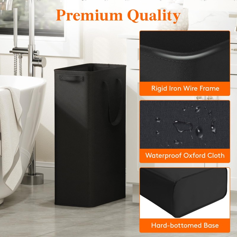 Lifewit 65L 2 Pack Slim Laundry Hamper, Narrow Laundry Basket