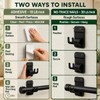 No Drill Curtain Rod Brackets, 8-Pack Adhesive Hooks with Invisible