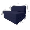 Amfuton Navy Blue Sleeper Chair Folding Foam Beds, Portable Flip