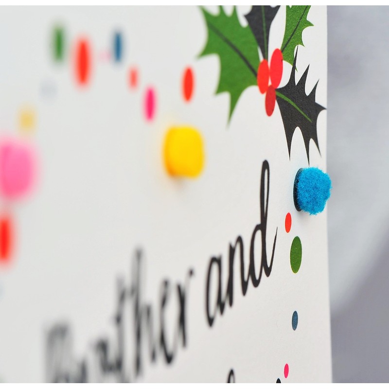 Pom Pom XP051"Brother and Sister-in-Law" Christmas Card