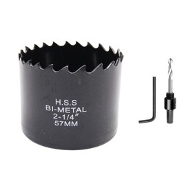 Laiwei Hole Saw 57 mm Bi-Metal Round Hole Cutter HSS Circular Saw Head, 1.8 mm Thick, Cutting Depth up to 38 mm, Suitable for Wood, Plastic, Plasterboard and Metal Pipes