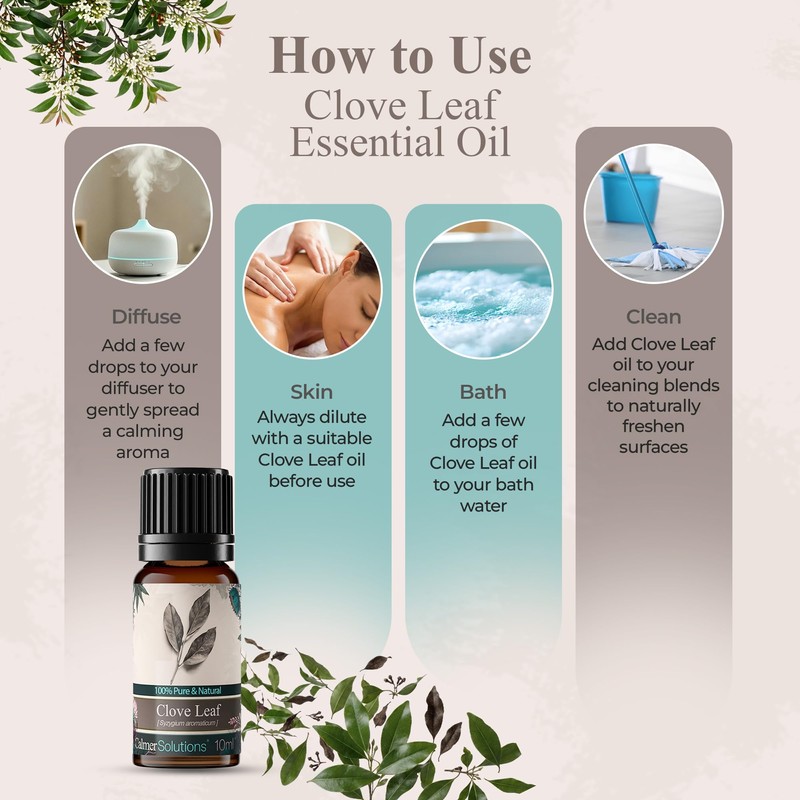 Calmer Solutions Clove Leaf Essential Aromatherapy Oil 10ml