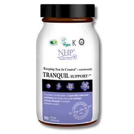 NHP The Natural Health Practice NHP Advanced Tranquil Support A Unique Combination of Nutrients and Herbs to Help You Cope with Stress, Fatigue, and Anxiety – All in One Powerful Supplement 90 Vegan Capsules