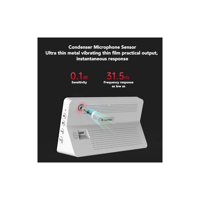 Sound Level Meter, 30-130db 4 in 1 Noise Decibel Meter,