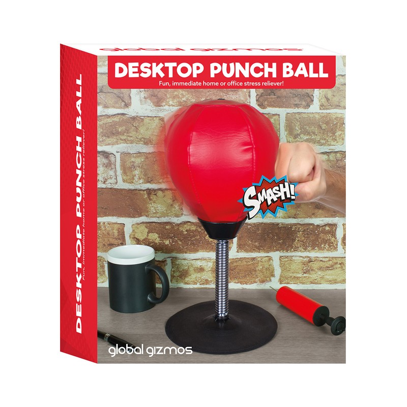 Global Gizmos 50440 Desktop Punch Ball / Stress Reliever /