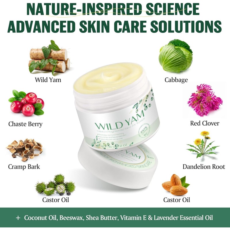 SM-Wild Yam Moisturizer for Women – Organic Hormone Balance Support,