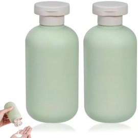 Qiifaiikooii 6.8oz Travel Shampoo and Conditioner Bottles,Refillable Squeeze Bottles with Flip Cap for Creams,Lotion,Shampoo,Conditioner(2 PCS)