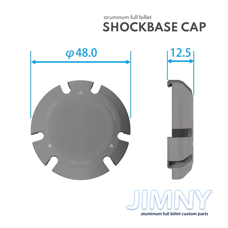 alumania SHOCKBASE CAP 【RED】 for Jimny JB64 Sierra JB74 1