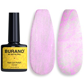 BURANO Pearl Gel Nail Polish, Glitter Nail Art Gel Drawing Gel Polish, Super Shimmer Mermaid Nail Gel Soak Off UV Gel LW8
