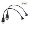 Seadream 2Pack 1Foot 90 Degree Up Angle Micro HDMI Male