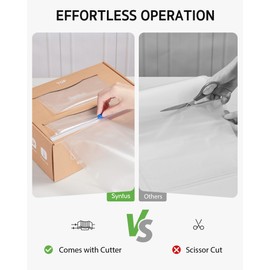 [2025 Upgraded] Syntus 11" x 100' and 8" x 100' Vacuum Sealer Bags for Food with Cutter, Vacuum Sealer Bags Roll Keeper BPA-free Heavy-duty Commercial Grade for Food Storage, Meal Prep and Sous Vide