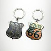 [49ers] Route 66 ROUTE66 Metal Key Ring, American Souvenir, American