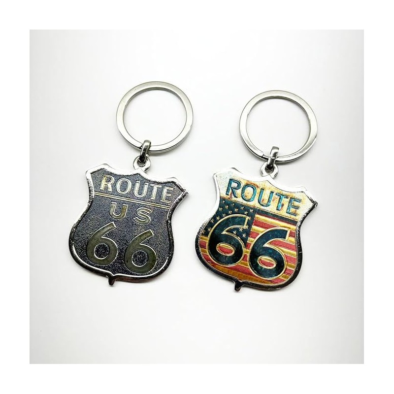 [49ers] Route 66 ROUTE66 Metal Key Ring, American Souvenir, American