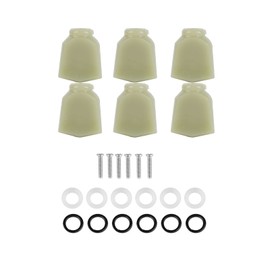 6 Pcs Tuning Peg Button, Elegant Appearance Easy Installation Tuning Pegs Machine Heads Acrylic Buttons for Guitar (jade green)