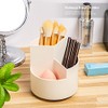360-Degree Rotating Desk Pencil Holder with 3 Slots