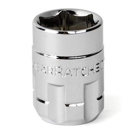 GEARWRENCH 1/4" Drive Pass Thru 6 Point Standard Metric Socket 12mm - 522120GR
