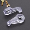 Cabinet Door Glass Retainer Clips Kit, Plastic, Clear, Offset 4mm,