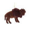 Furry Brown Buffalo Ornament