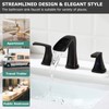 PARLOS Waterfall Widespread Two-Handle Bathroom Faucet with Metal Pop Up