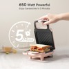 SIMPLUS Electric Sandwich Maker with Non-Stick Plates, Indicator Lights, Cool