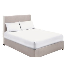 Extra Deep Bedding 100% Extra deep Fitted Sheets 16" 40CM Egyptian Cotton 200TC 15 Colours Single Double King Super King (Single, White)