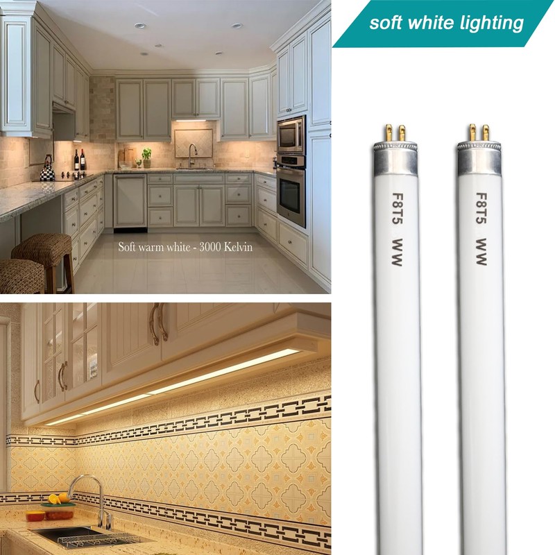 Accway (6 pack) F8T5/WW 12’’ Linear Fluorescent Light Bulb, 8W