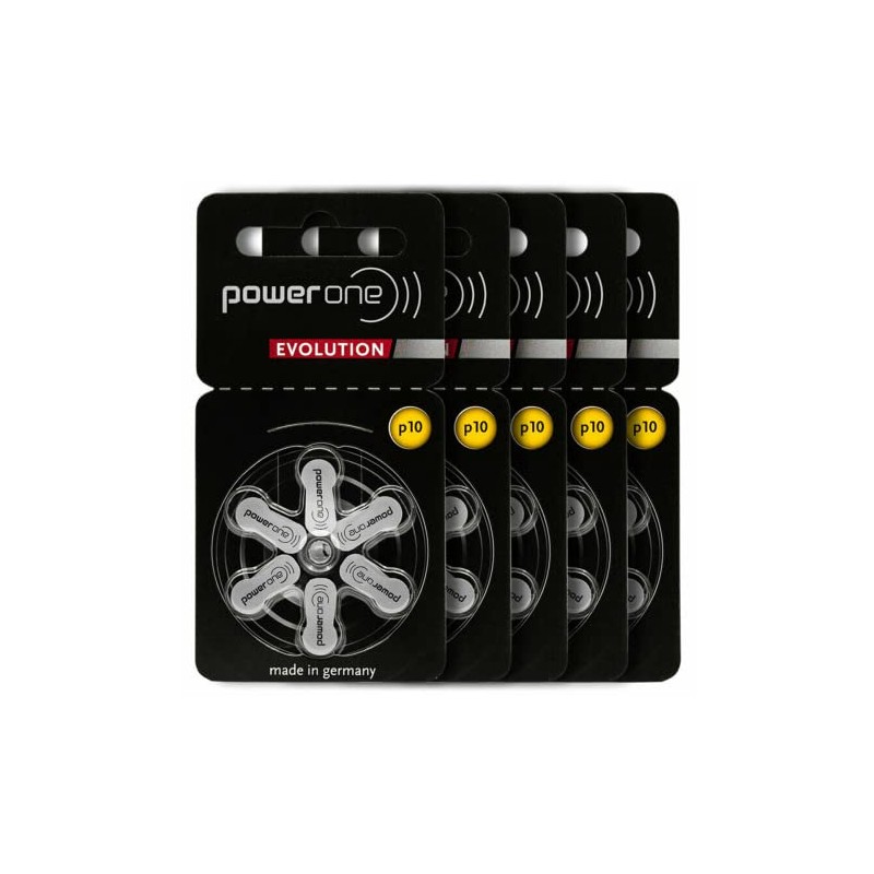 PowerOne Evolution Size 10 Hearing Aid Batteries - 1.45V Zinc