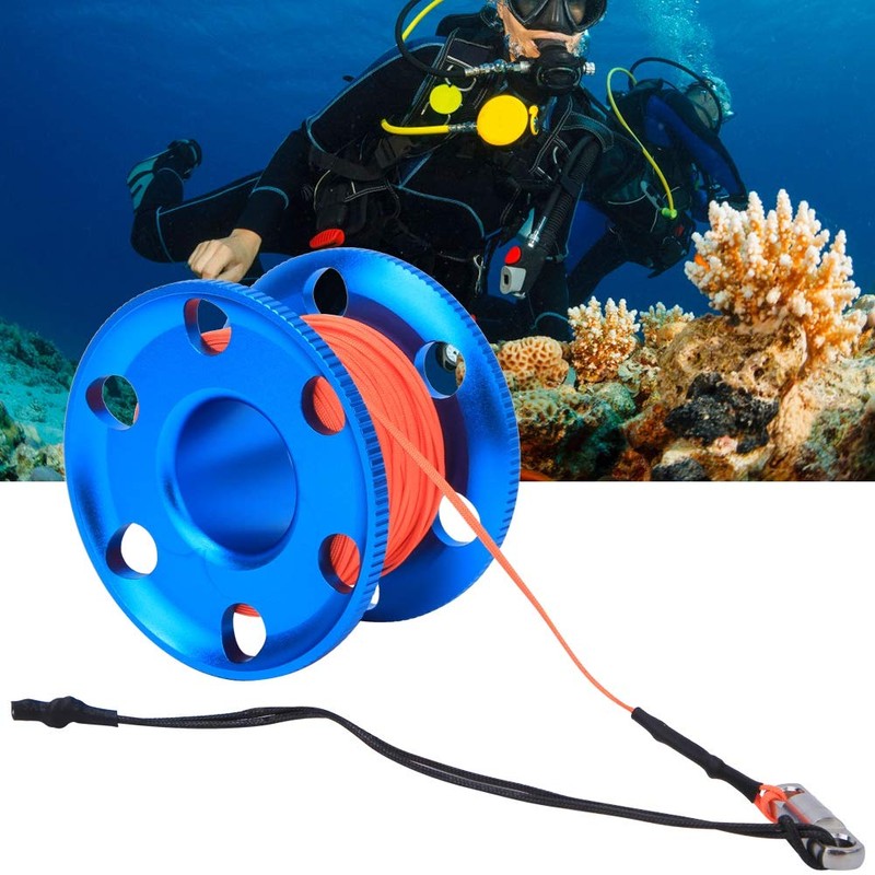 Leapiture Blue Diving Line Spool, Diving Tool Spool, Stainless Steel