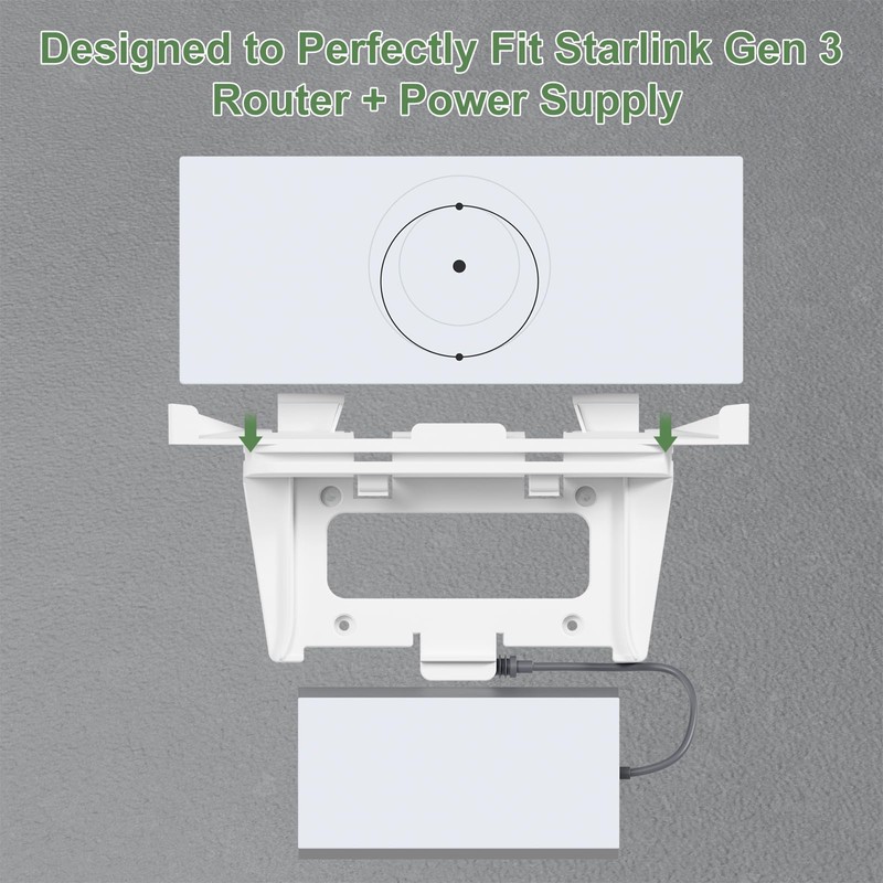 Starlink Gen 3 Router Mount,Standard V3 Mesh Router and StarLink