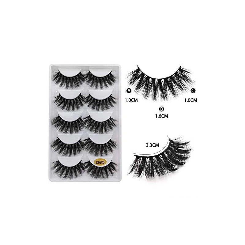 5 Pairs Mink Eyelashes Ultra Dense Stage Makeup Natural False
