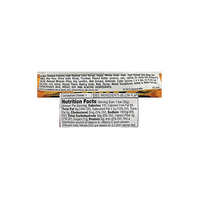 Nature Valley SN42067 Nut Granola Bars, Sweet/Salty, 1.2oz, 16/BX, Peanut