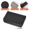 Vesaneae Business Card Holder, PU Leather Name Card Case, Flip