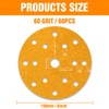 KONGMING 60 Pcs 150mm Sanding Discs Grit 60 Hook and