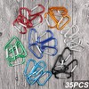 ASelected 35Pcs Caribina Clip 6cm Small Mini Carabiner Keyring Clip