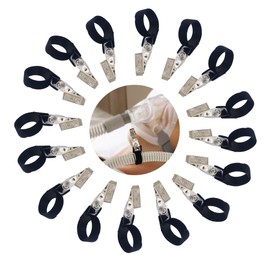 16Pcs Hose Holder Clip，Oxygen Tube/Cannula Holder，Hose Holder Hanger Oxygen Tube Clips，Anti-winding Hose Clips for Uninterrupted Sleep Supplies (BLACK)