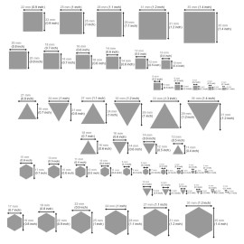 Aleks Melnyk #207 Metal Triangle Template, Square Stencil, Triangle Master, Art Hexagon