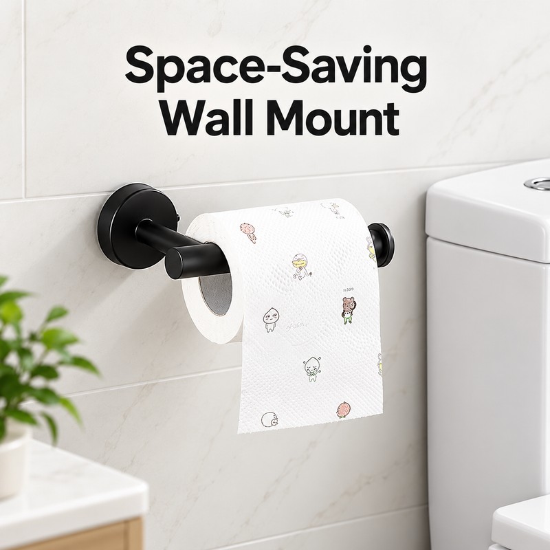 Matte Black Bathroom Hardware– Toilet Paper Holder